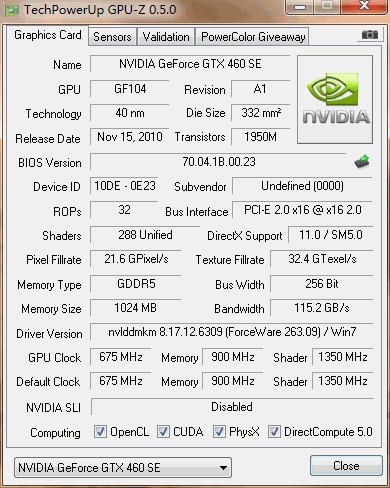 定位尴尬还是精确?GTX460SE性能剖析