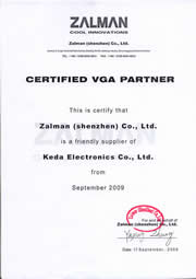 点击放大 “铭鑫获颁的国际散热器品牌韩国ZALMAN(思民)合作认证书”